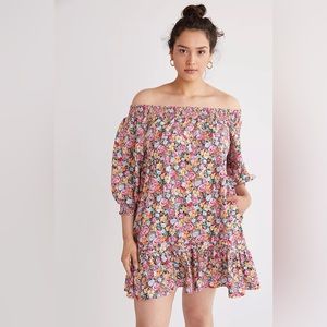 NWOT Anthropologie Flounced Off-The-Shoulder
Mini Dress Plus Size 1X